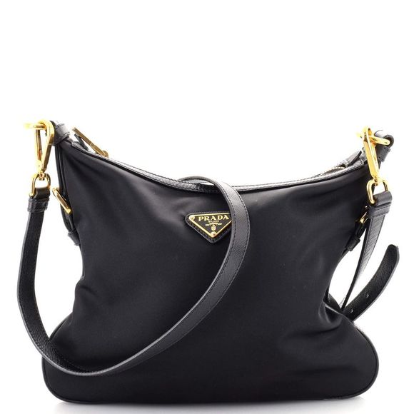 Prada Bags Prada Zip Messenger Bag Tessuto Medium Black Poshmark